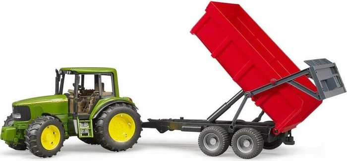 Bruder - John Deere 6920 mit Wannenkippanhänger (rot)
