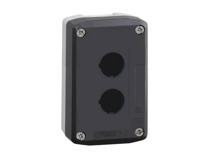 Schneider Electric - Harmony XAL - boite 2 trous Ø22 - couvercle gris foncé - fond gris clair - XALD02