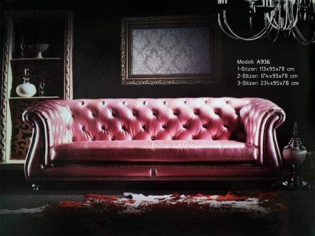 Chesterfield Extra Klasse Designer Ledersofa voor de woonkamer