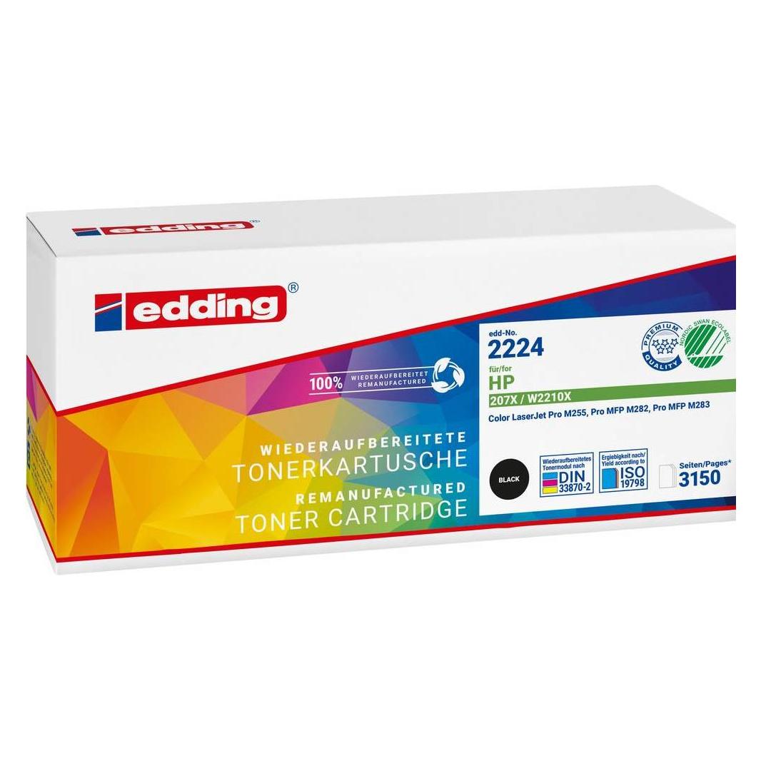 Edding EDD-2224 schwarz Toner kompatibel zu HP 207X (W2210X) (W2210X) (BK) (18-2224)