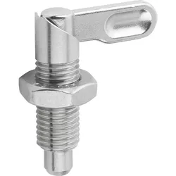 Sperrriegel Kipp Form B, griff Kipp unbeschichtet mit Mutter Nirosta M 12 x 8 mm