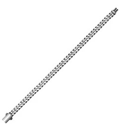 trendor 21809 Herren-Armband 925 Silber Oxidiert Panzerarmband Breite 7 mm, 21 cm