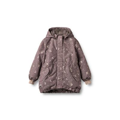 Winterjacke WHEAT "WHEAT Jacket Tove", Mädchen, Gr. 122, braun (plum truffle stars), 100% Polyester, normal, ohne Ausschnitt, Jacken Winterjacke, winddicht