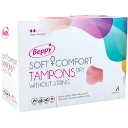 «DRY» (Classic) Soft Mittelgroße Comfort Tampons, Fadenlos (8 Stück) 8 St