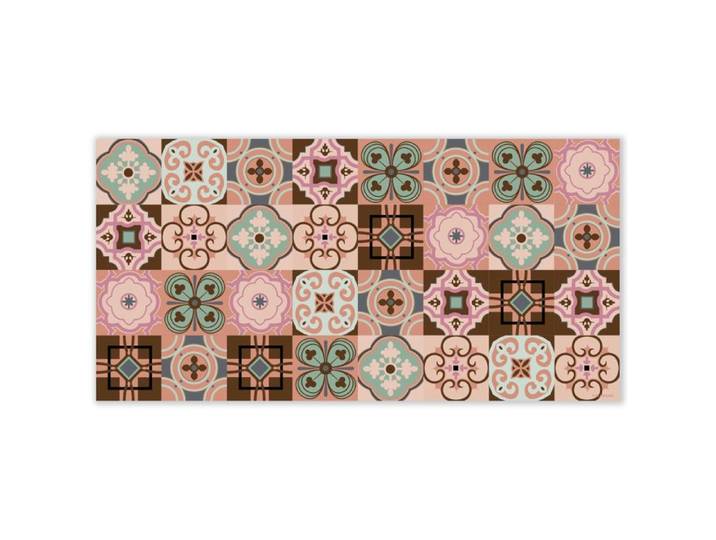 Mubusi Tapis Vinyle Berbère Rouge 80x160 cm - Tapis Chambre en Vinyle