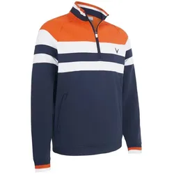 Callaway Street Blocke 1/4 Zip Pullover navy/orange