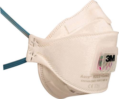 3M Aura 9322+GEN3 Feinstaubmaske mit Ventil FFP2 10St.