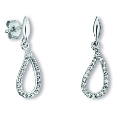 Paar Ohrhänger ONE ELEMENT "Zirkonia Ohrringe Ohrhänger aus 925 Silber", silber, Ohrringe, Damen, Damen,mit Zirkonia, Silber 925 (Sterlingsilber), Fein gefertigt – ein Zeichen mit besonderer Bedeutung