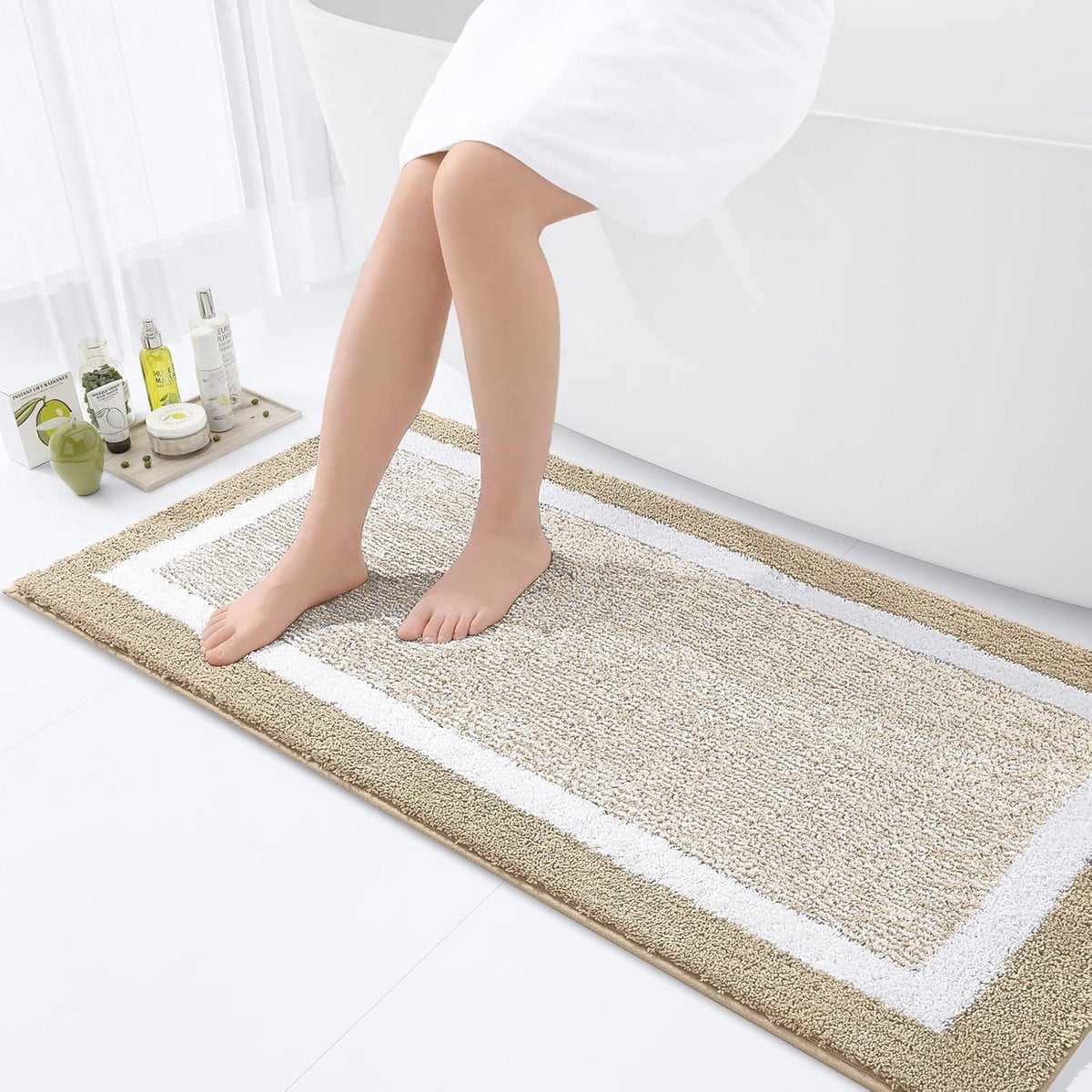 Microvezel Antislip Badmat 60x120 cm - Zacht en Absorberend, Machinewasbaar, Snel Droog