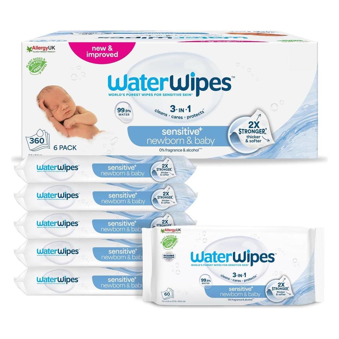WaterWipes Sensitive (6 x 60 Stk.) (5099514400227)