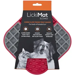 LickiMat Slomo - TRP Schleckmatte für Hunde - rot - 20 cm