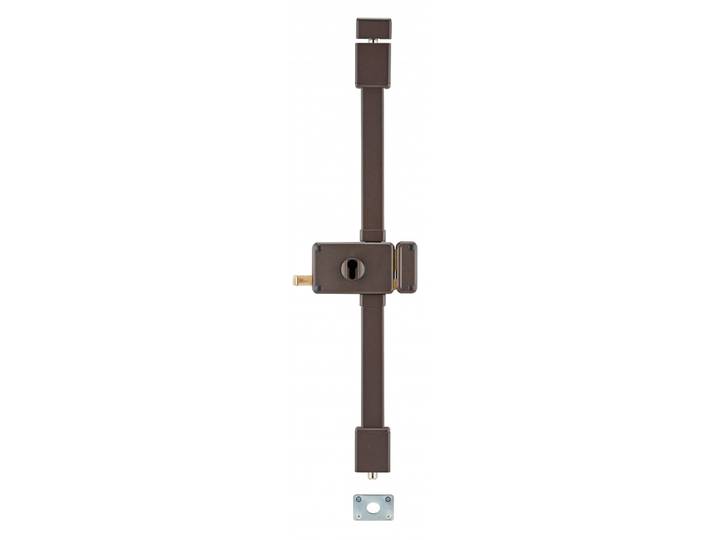 Thirard - Boitier De Serrure En Applique Horga À Tirage Pour Porte D'Entrée\, Droite\, 3 Pts\, Axe 70mm\, Marron