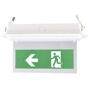 Ledino Notbeleuchtung Uhlbach, Fluchtwegleuchte, LED mit Akku, Wand- & Deckenmontage, 4 Piktogramme, für Not- & Dauerbetrieb