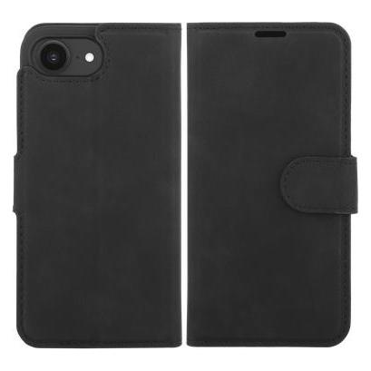 Just in Case Pu-Leder Book Hülle Schwarz Apple iPhone 16e (Apple iPhone 16e, Apple iPhone 17e) (8450302)