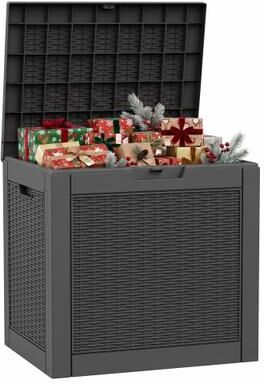 EasyUp Outdoor Patio Storage Resin Lockable Deck Box