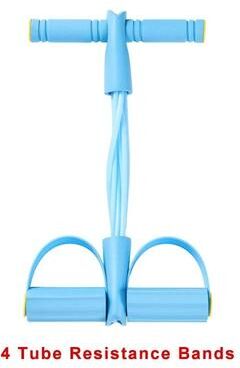 Uplift Essentials Resistance Band Tensioner With Non Slip Handles 4 Tube Blue