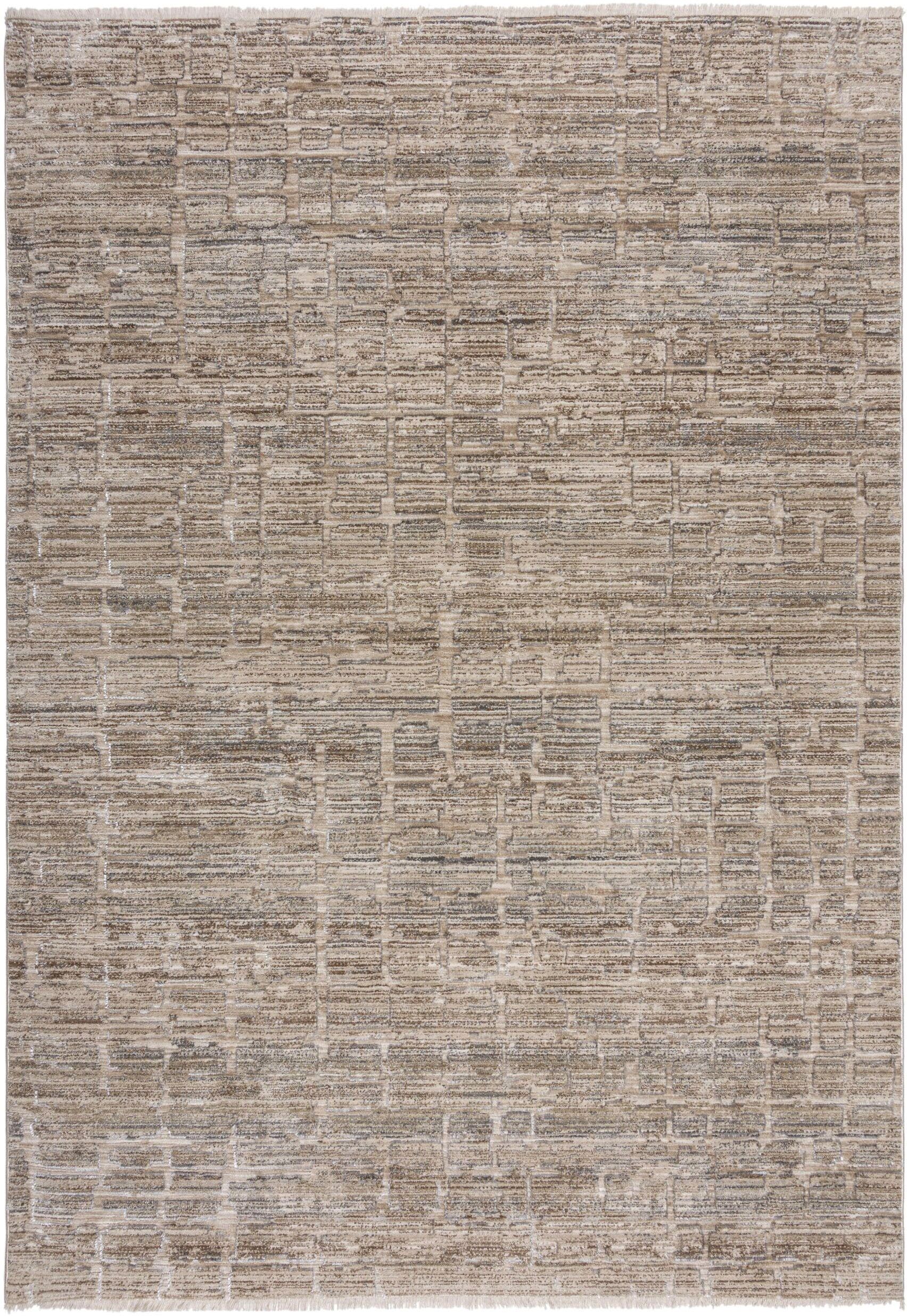 Teppich FLAIR RUGS "Matilda Abstract", beige (natur), B:120cm H:8mm L:170cm, Kunstfaser, Teppiche, Teppich, Flor mit Glanzeffekt
