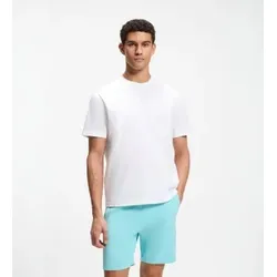BOSS für Herren. 50564097 Structure T-Shirt weiß (L), Lässig, Baumwolle, Kurzarm