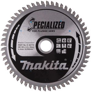 Makita Kreissägeblatt B-56770, Specialized, 165 x 20mm, 56 Zähne, für Aluminium