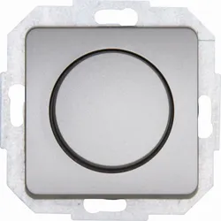 Kopp 843520080 MILANO - Kombigerät - Druck-Wechselschalter, Dimmer, für LED, Glühlampen, Halogenlampen, Farbe: stahl