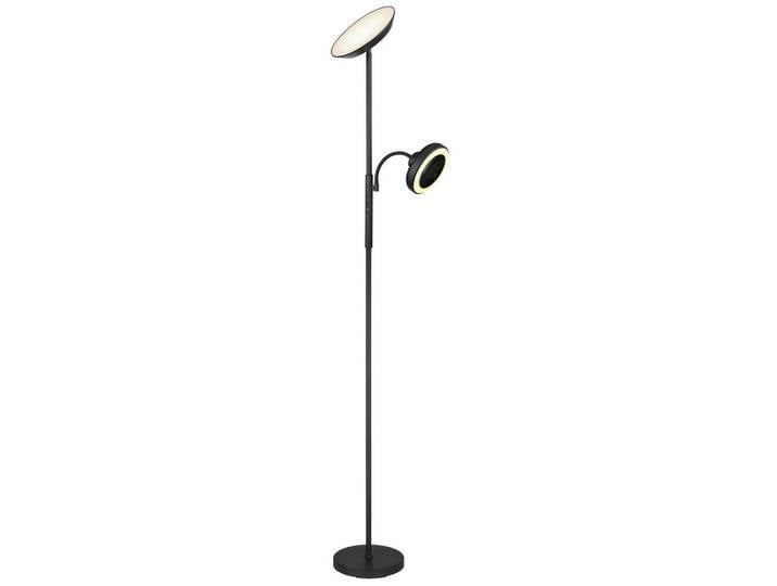 Globo Led-Deckenfluter, Schwarz, Kunststoff, Metall, 170 mm,156 mm, 25x178x33.7 cm, CE, Fussschalter, Lampen & Leuchten, Innenbeleuchtung, Stehlampen, LED-Deckenfluter