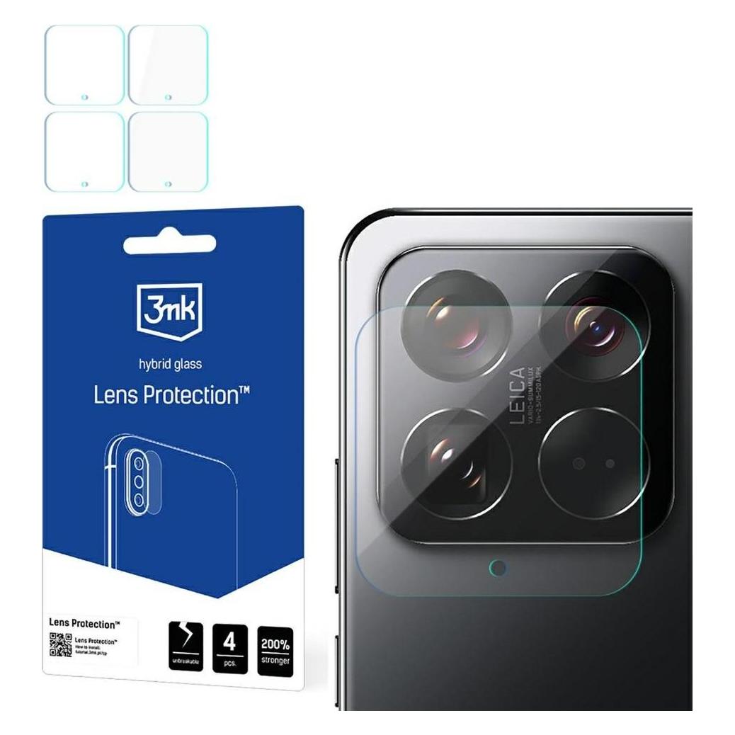 3MK SzkÅo na obiektyw aparatu Lens Protection na Xiaomi 15 (4 Stk., Xiaomi 15) (W-3LenProt-Xia15-0)