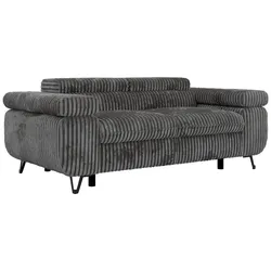 2-SITZER SOFA PETER - Grau Cord