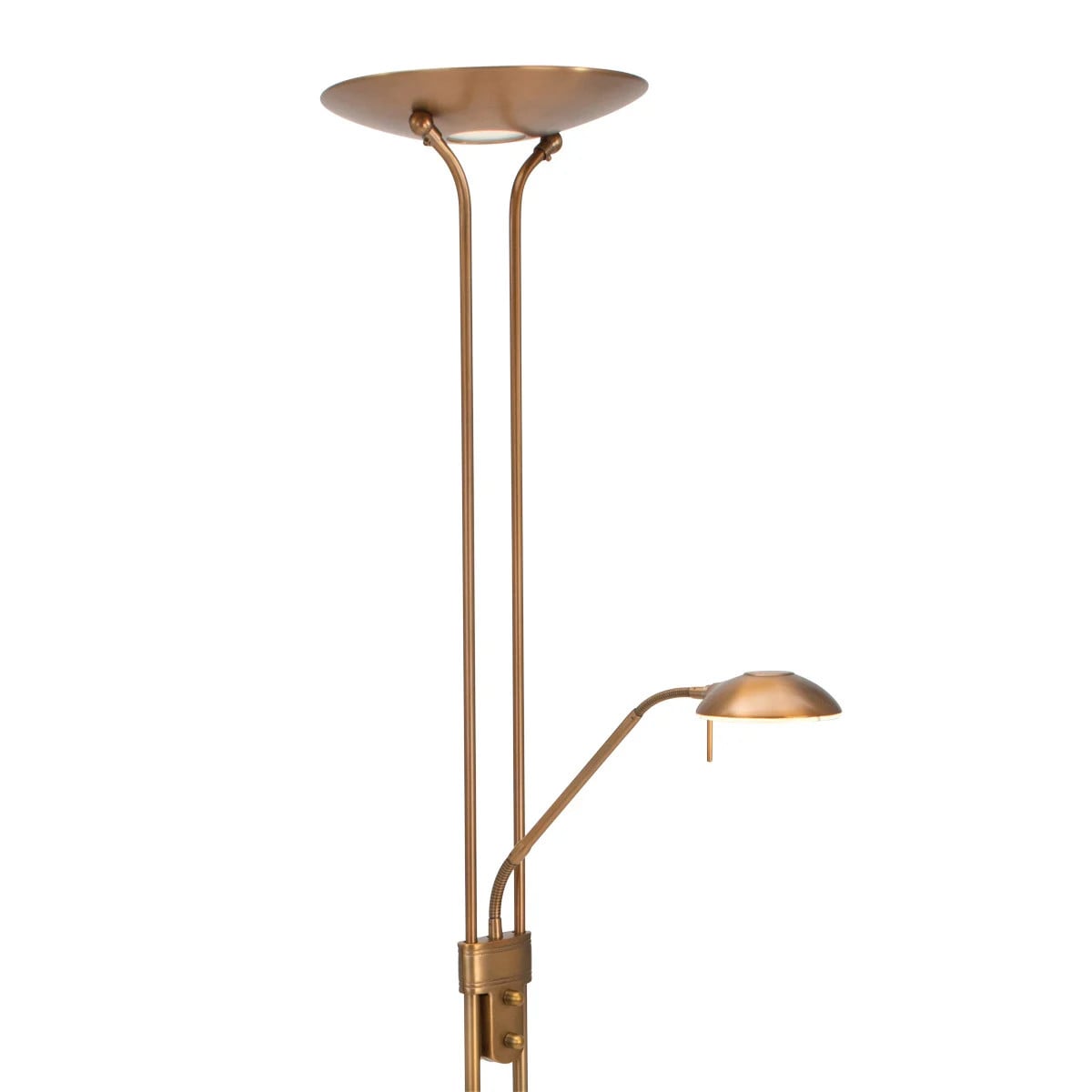 Mexlite Up Vloerlamp Brons met LED en Warm Wit Licht, Hoogte: 180 cm