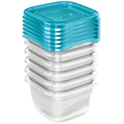 keeeper - Set mit 6 90 ml Kunststoffbehältern in Blau
