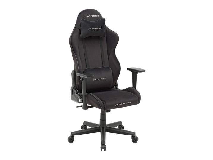 Gamingstuhl Fleece, Lederlook Schwarz