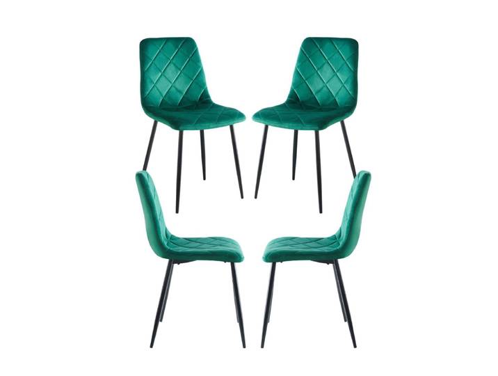 4er Set Drat Stühle - Vert