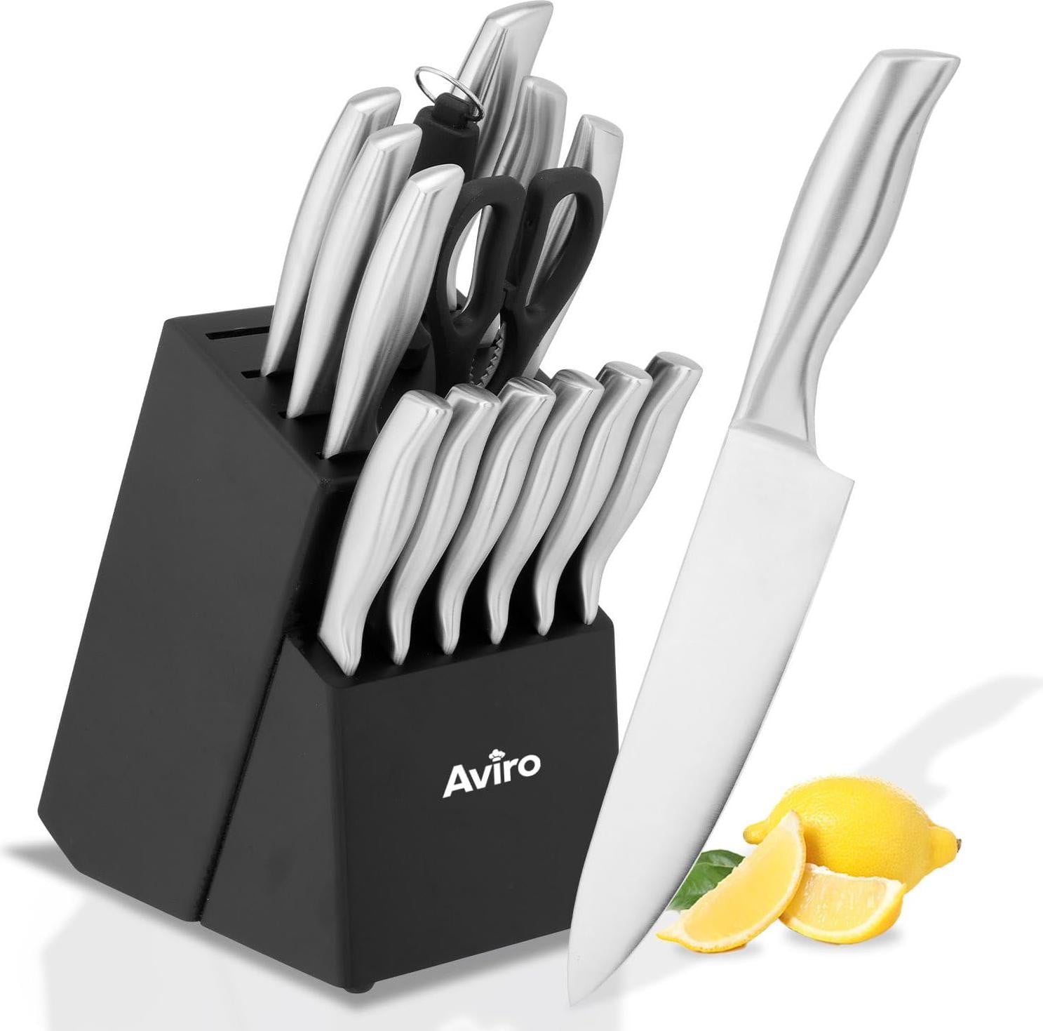 Dripio Messenblokset, 16-delig, roestvrij staal, zilver/zwart