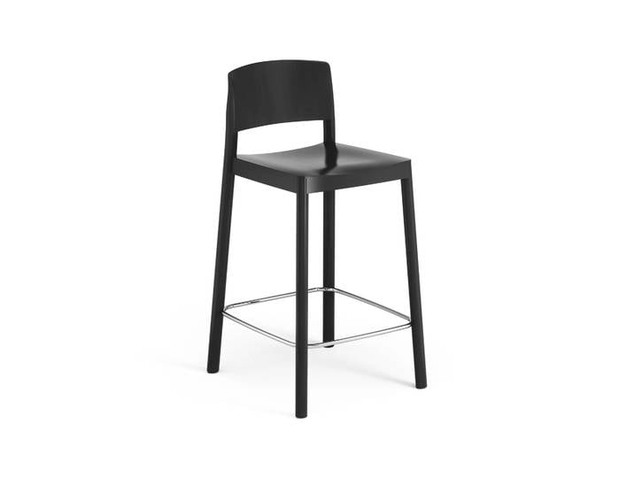 Swedese Chaise de bar Grace 63 cm Frêne émaillé noir