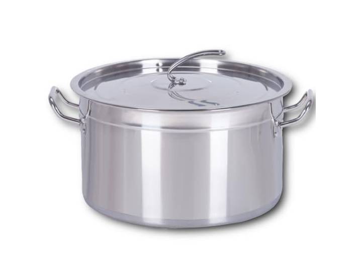 HOOZ Gastronomie Kochtopf Suppentopf - 30 bis 100 Liter Edelstahl Kochtöpfe - ideal geeignet für alle Herdarten & große Küchen - Gastro Topfset (40 L)