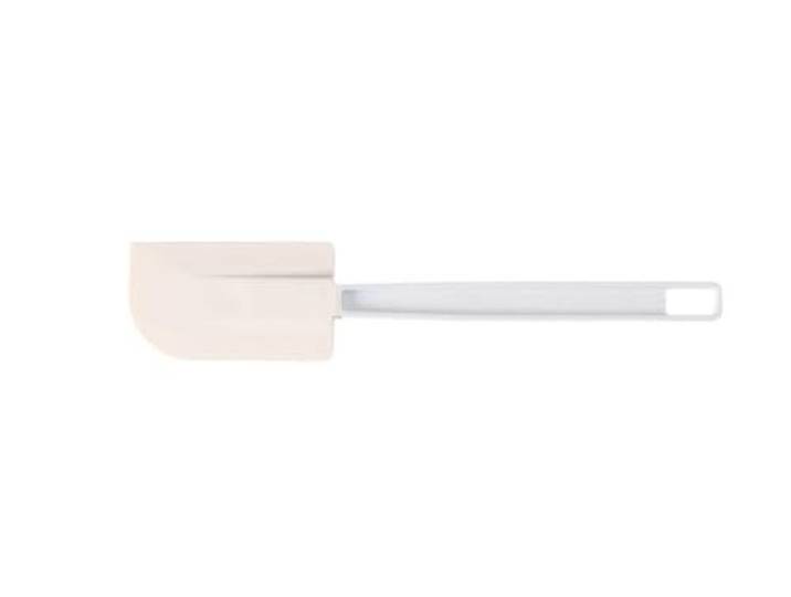 HENDI Pannenlikker, deegschraper, hittebestendig tot 110°C, siliconen spatel, pannenschraper, bakspatel, 52x257mm, blad (L)90mm, siliconen blad, ABS handgreep, wit