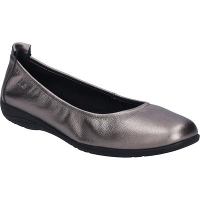 Ballerina JOSEF SEIBEL "Fenja 01, basalt", Damen, Gr. 36, grau (basalt), Obermaterial: 100% Rindsleder Leather cow., Schuhe Ballerina