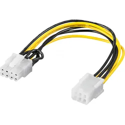 GOOBAY 93635 - Kabel Grafik 8 Pin PCIe St. > 6 Pin PCIe Bu., 20 cm