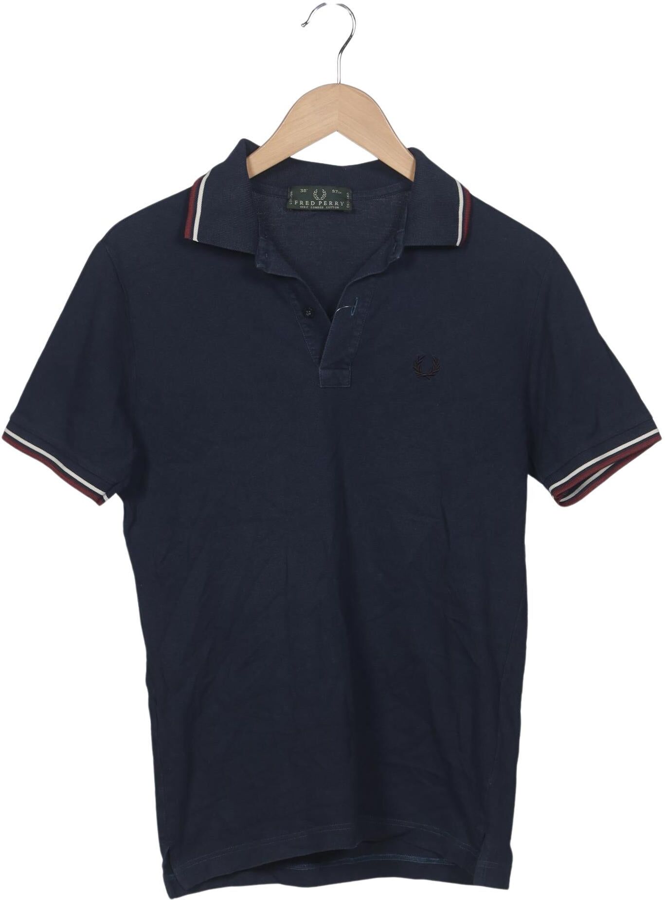 Fred Perry Herren Poloshirt, Marineblau, Gr. S, Baumwolle - Second Hand