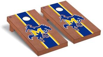 Skip's Garage McNeese State Cowboys Rosewood Cornhole Board Set