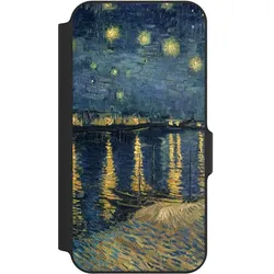 Nivocase Klapphülle für Samsung Galaxy S23 FE Handyhülle aus Kunst Leder NIVOflip schwarz Kunst Malerei (Samsung Galaxy S23 FE), Smartphone Hülle, Schwarz