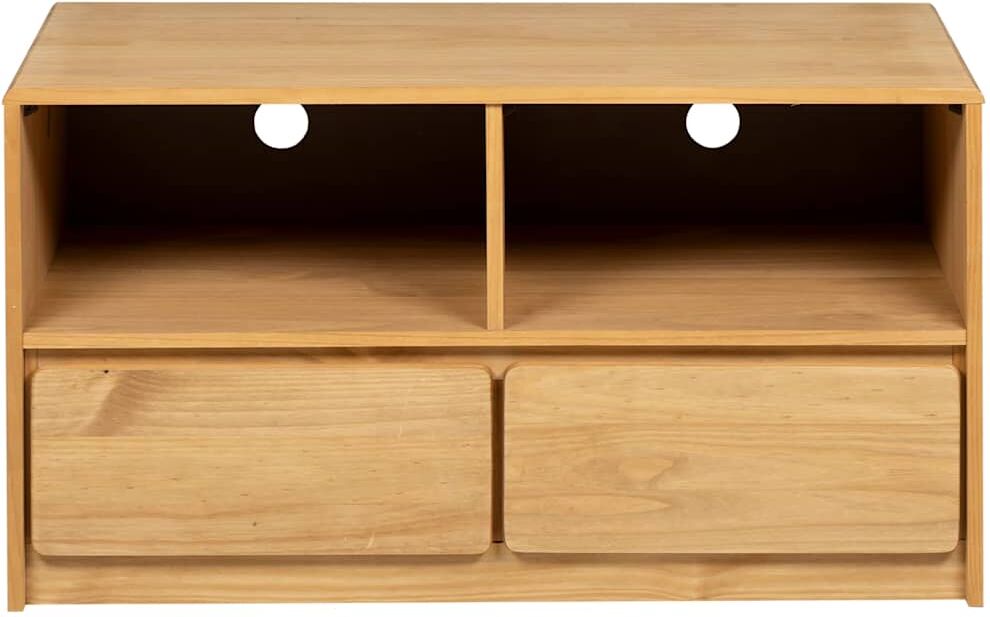vidaXL Tv Cabinet SAUDA Medium Oak Solid Pine Wood