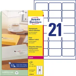 AVERY Zweckform Folien-Adressetiketten 63,5 x 38,1 mm