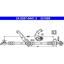 Bremsschlauch ATE 24.5287-0441.3 für Honda CR-V I