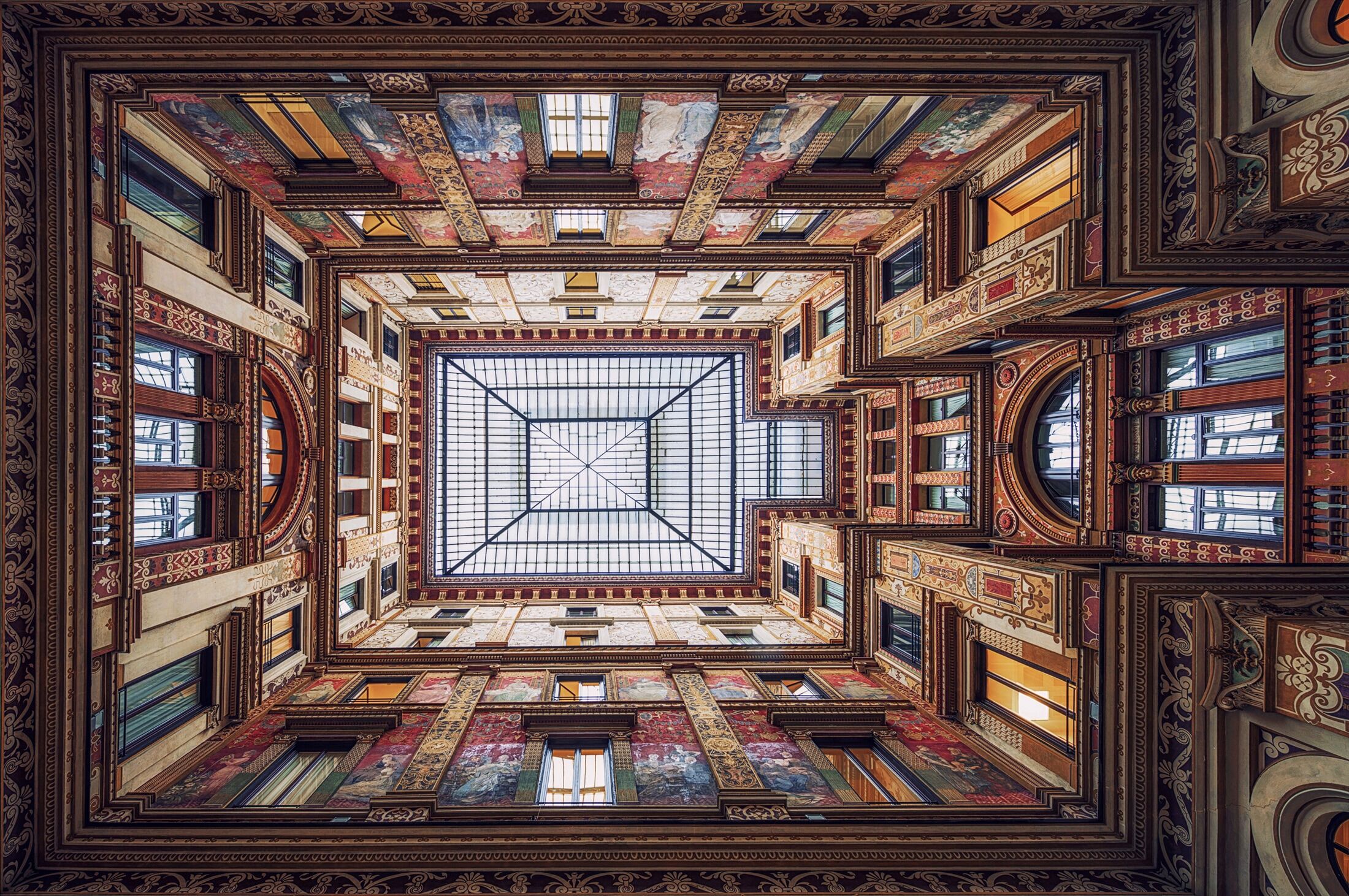 Fototapete PAPERMOON "Photo-Art MASSIMO CUOMO, GALLERIA SCIARRA, ROM", bunt, B:2m L:1,49m, Vlies, Tapeten, Fototapete bunt B/L: 2m x 1,49m, Bahnen: 4 Stk.