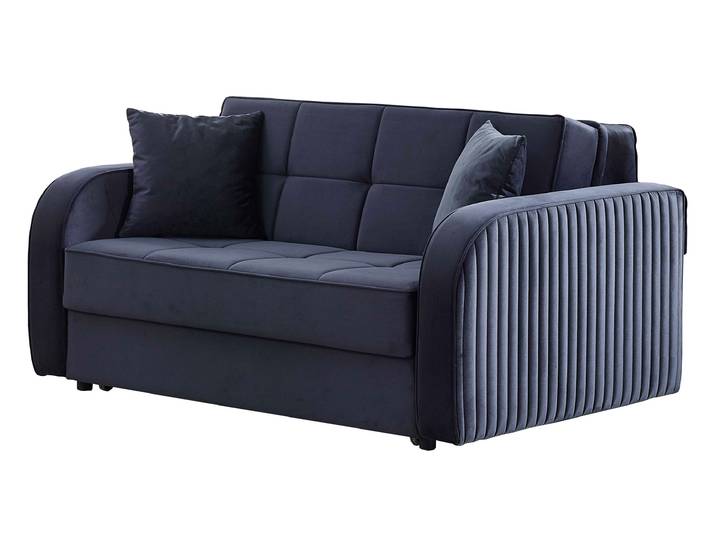 Schlafsofa anthrazit Bettkasten Dauerschläfer 162 cm - FREDERICO