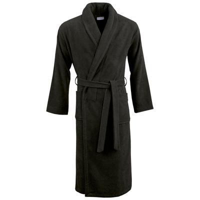 Unisex-Bademantel CARL ROSS "96200" Gr. L, schwarz (deep schwarz), L, Frottier, Hausmäntel, hygieniCotton-kochfester Bademantel