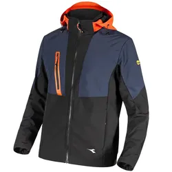 Softshelljacke "HYBRID" - 3XL (DE size: XXL) - schwarz/blau