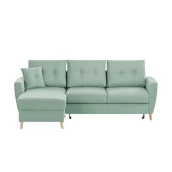 Ecksofa  Carla ¦ grün ¦ Maße (cm): B: 230 H: 93 T: 159.0