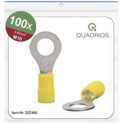Quadrios, Kabelverbindung, Ringkabelschuhe 100er Set, M10, Querschnitt 4 - 6 mm2