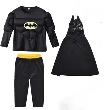 Inspire Essentials Kids Superhero Muscle Costume Set With Mask, Cloak & Padded Suit xs c